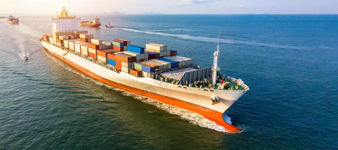 物流和全球集装箱货船运输集装箱货物运输进出口公司货运工业的背景